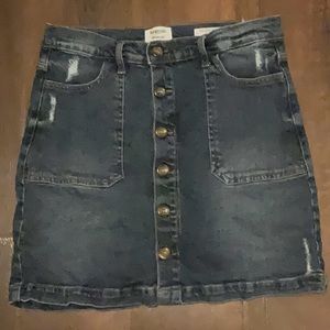 Long High rise Kensie Jean Skirt